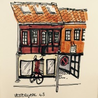Urban sketching - Vestergade, Aarhus